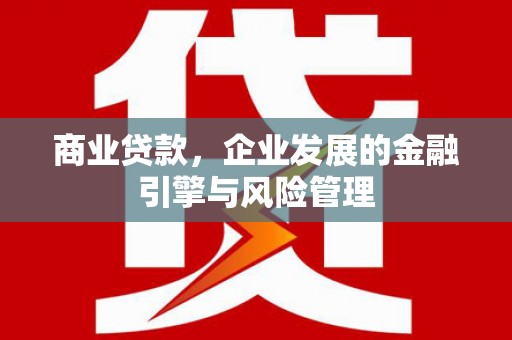 峨边商业贷款，企业发展的金融引擎与风险管理
