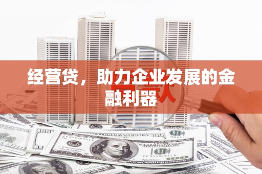 峨边经营贷，助力企业发展的金融利器