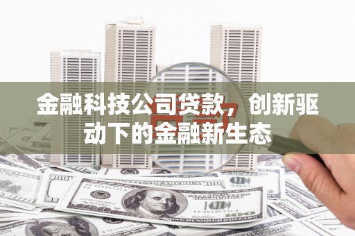 峨边金融科技公司贷款，创新驱动下的金融新生态