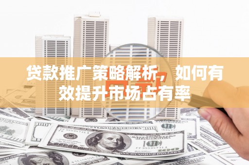 峨边贷款推广策略解析，如何有效提升市场占有率
