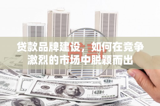 峨边贷款品牌建设，如何在竞争激烈的市场中脱颖而出