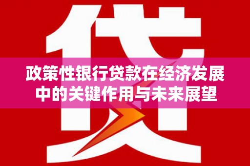 峨边政策性银行贷款在经济发展中的关键作用与未来展望