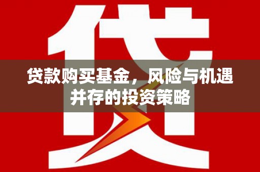 峨边贷款购买基金，风险与机遇并存的投资策略