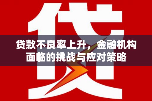 峨边贷款不良率上升，金融机构面临的挑战与应对策略