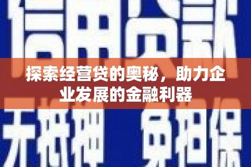 峨边探索经营贷的奥秘，助力企业发展的金融利器