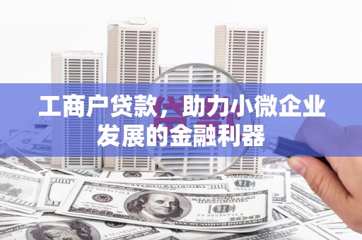 峨边工商户贷款，助力小微企业发展的金融利器