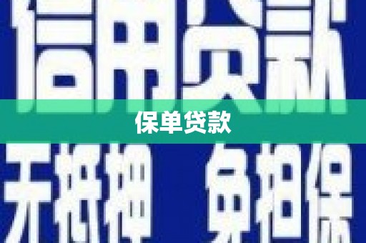 峨边保单贷款