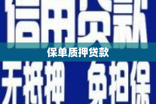 峨边保单质押贷款
