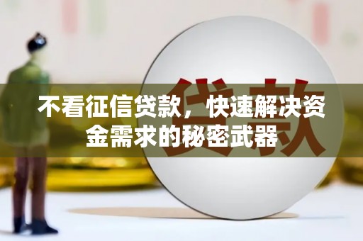 峨边不看征信贷款，快速解决资金需求的秘密武器
