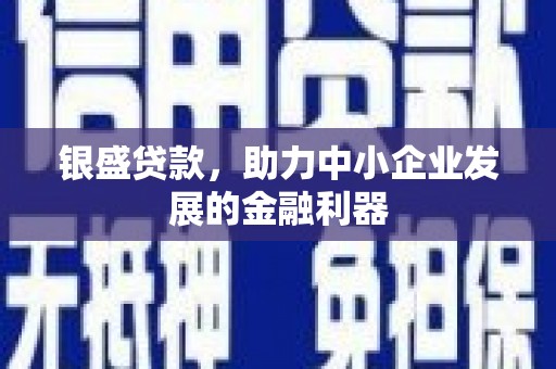 峨边银盛贷款，助力中小企业发展的金融利器