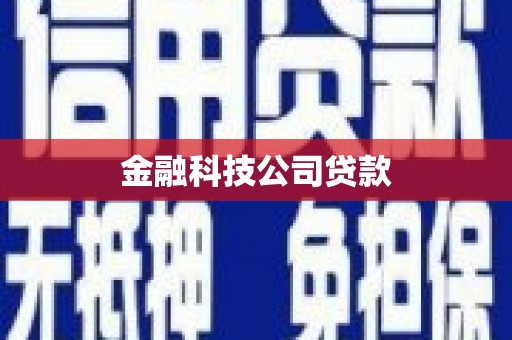 峨边金融科技公司贷款