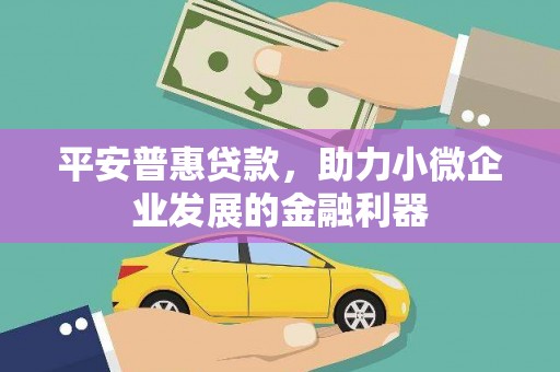 峨边平安普惠贷款，助力小微企业发展的金融利器