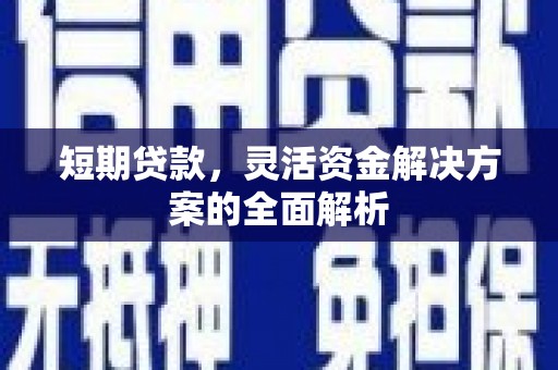峨边短期贷款，灵活资金解决方案的全面解析