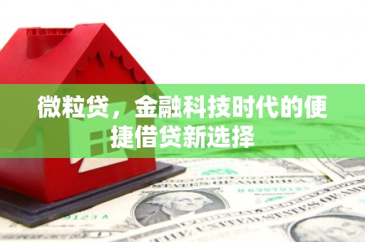 峨边微粒贷，金融科技时代的便捷借贷新选择