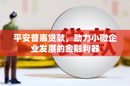 峨边平安普惠贷款，助力小微企业发展的金融利器