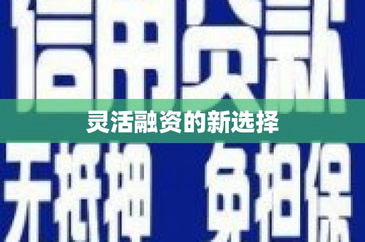 峨边灵活融资的新选择