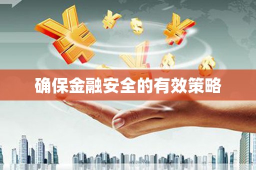 峨边确保金融安全的有效策略