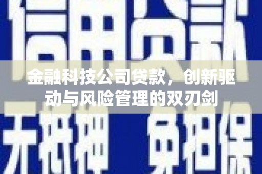 峨边金融科技公司贷款，创新驱动与风险管理的双刃剑